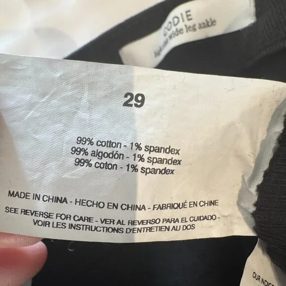 NWT Sam Edelman Codie High-rise Wide Leg Ankle Jeans in Black - Picture 7 of 11